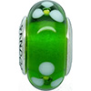 (RETIRED) Murano Glass Bead Green and Flowers (RETIRED) Murano Glass Bead Green and Flowers