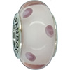 (RETIRED) Murano Glass Bead Light Pink with Pink Dots (RETIRED) Murano Glass Bead Light Pink with Pink Dots