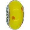 (RETIRED) Murano Glass Bead Light Yellow with Orange Dots (RETIRED) Murano Glass Bead Light Yellow with Orange Dots