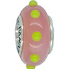 (RETIRED) Murano Glass Bead Light Pink with Green Balls V2 (RETIRED) Murano Glass Bead Light Pink with Green Balls V2