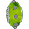 (RETIRED) Murano Glass Bead Light Green with Mauve Balls (RETIRED) Murano Glass Bead Light Green with Mauve Balls