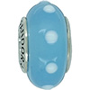 (RETIRED) Murano Glass Bead Light Blue with White Balls (RETIRED) Murano Glass Bead Light Blue with White Balls