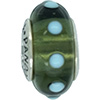 (RETIRED) Murano Glass Bead Black with Pale Blue Balls (RETIRED) Murano Glass Bead Black with Pale Blue Balls