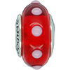 (RETIRED) Murano Glass Bead Red with Pink Balls