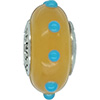 (RETIRED) Murano Glass Bead Peach with Blue Balls V3 (RETIRED) Murano Glass Bead Peach with Blue Balls V3
