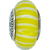 (RETIRED) Murano Glass Bead Candy Stripes Yellow (RETIRED) Murano Glass Bead Candy Stripes Yellow