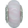 (RETIRED) Murano Glass Bead Candy Stripes Pale Pink (RETIRED) Murano Glass Bead Candy Stripes Pale Pink