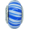 (RETIRED) Murano Glass Bead Candy Stripes Blue (RETIRED) Murano Glass Bead Candy Stripes Blue