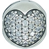 (RETIRED) DANISH Silver Heart Pave CZ Clip (RETIRED) DANISH Silver Heart Pave CZ Clip