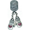 (RETIRED) DANISH Woolen Mittens Pink Enamel Hanging Charm (RETIRED) DANISH Woolen Mittens Pink Enamel Hanging Charm