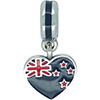 (RETIRED) DANISH New Zealand Heart Flag Hanging Charm