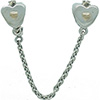 (RETIRED) DANISH Silver and Gold Heart & Crown Safety Chain (RETIRED) DANISH Silver and Gold Heart & Crown Safety Chain