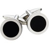 Spartan Stainless Steel Onyx Round Cufflinks Spartan Stainless Steel Onyx Round Cufflinks