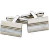 Spartan Stainless Steel MOP Rectangular Cufflinks Spartan Stainless Steel MOP Rectangular Cufflinks